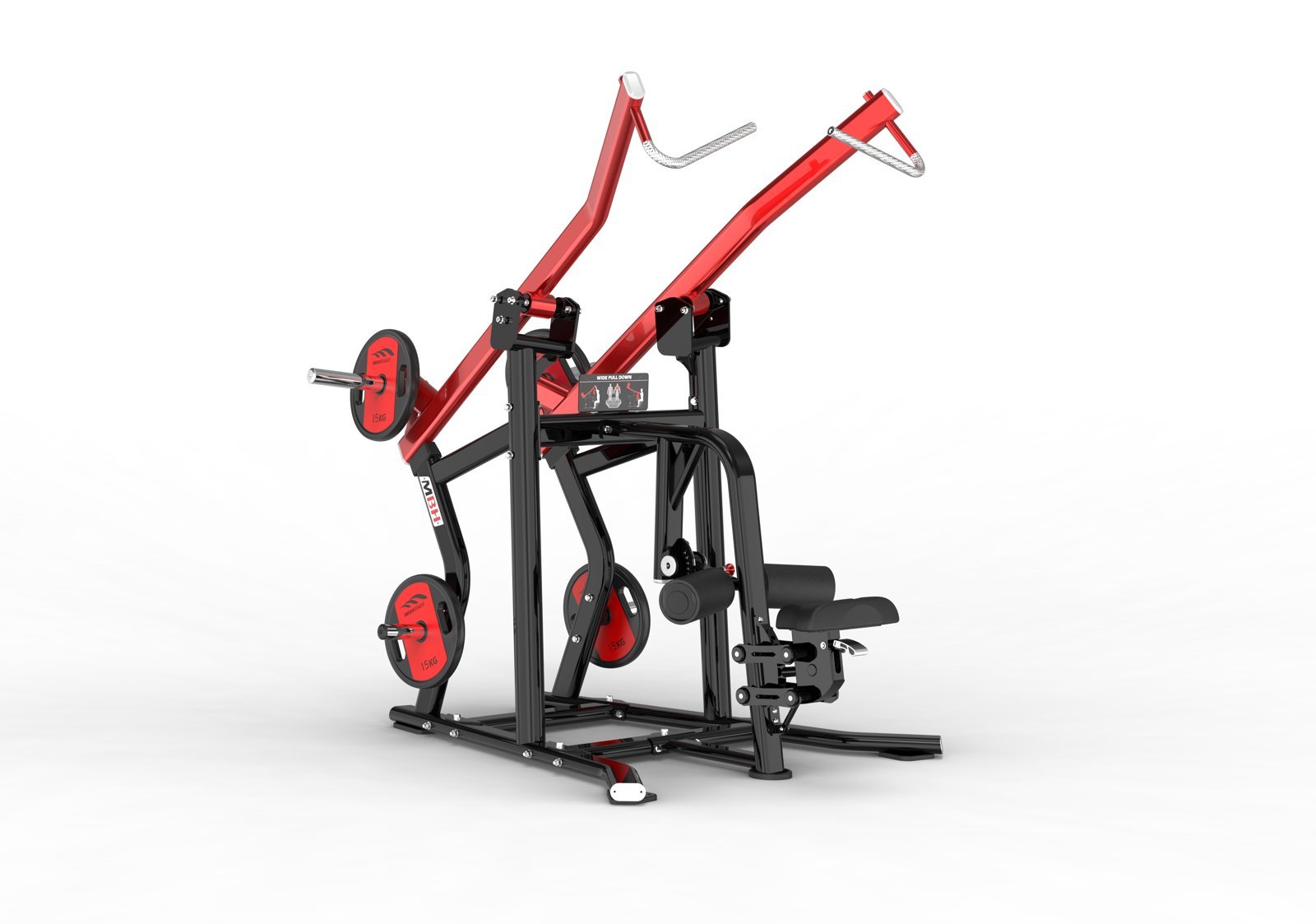Wide-grip lat pulldown machine